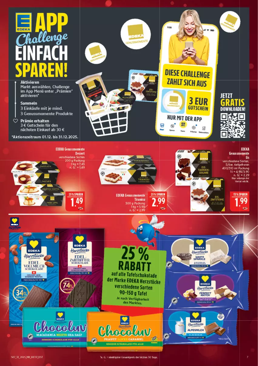 Aktueller Prospekt Marktkauf - Prospekt - von 14.12 bis 20.12.2025 - strona 7 - produkty: deka, eis, ente, gutschein, milch, nuss, reis, schoko, schokolade, tee, Ti, vollmilch, ZTE