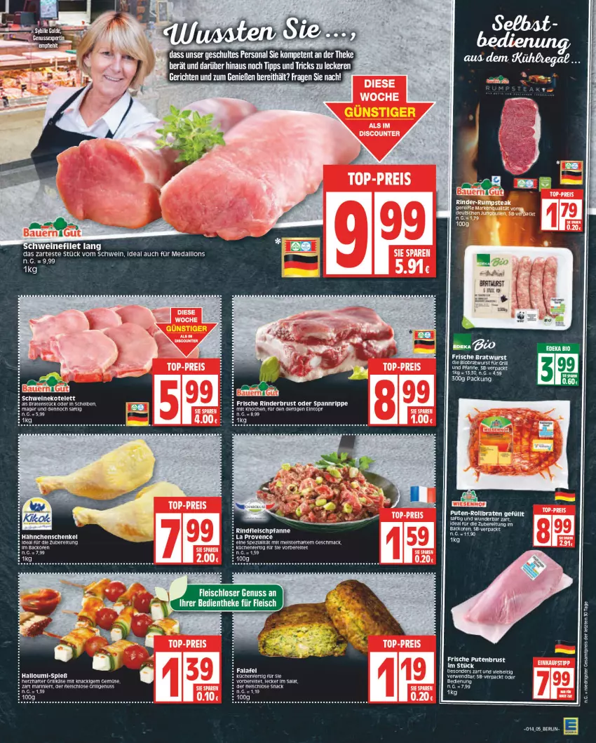 Aktueller Prospekt Edeka - Angebote der Woche - von 27.03 bis 01.04.2023 - strona 5 - produkty: auer, backofen, Bau, Bauer, bio, braten, deka, discount, edeka bio, eintopf, eis, elle, essig, filet, fleisch, hähnchenschenkel, henkel, HP, Käse, kotelett, küche, Küchen, nuss, Ofen, pfanne, pute, reis, rind, rinder, rinder-rumpsteak, rindfleisch, rum, rumpsteak, rwe, saft, salat, schenkel, schwein, schweine, schweinekotelett, snack, steak, tee, Ti, top-preis, topf, wein, weine, ZTE