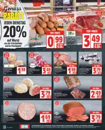 Gazetka promocyjna Edeka - Angebote der Woche - Gazetka - ważna od 01.04 do 01.04.2023 - strona 6 - produkty: auer, Bau, Bauer, bauerngut, braten, brot, dell, eis, elle, fleisch, Geflügel, gewürz, gin, honig, HP, Kugel, lebensmittel, leberwurst, LG, mit pistazien, mortadella, nuss, pfeffer, pistazien, reis, rel, rind, rinder, rinderbraten, saft, salami, schinken, schnitten, serrano, steak, Ti, tisch, Trüffel, wurst, Zelt, ZTE