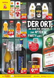 Gazetka promocyjna Netto Marken-Discount - Filial Angebote - Gazetka - ważna od 15.01 do 15.01.2022 - strona 20 - produkty: aperitif, bio, bio-karotten, black label, burgunder, chardonnay, eis, eistee, elle, fisch, fleisch, frucht, früchte, früchten, fruchtsaft, fruchtsaftgetränk, Germ, getränk, getränke, grand sud, grauburgunder, jägermeister, karotten, Käse, kräuter, kräuterlikör, lack, likör, meeresfrüchte, Meister, merl, merlot, ndk, orange, orangen, orangensaft, reis, rotwein, saft, tee, Ti, tomate, tomaten, Tomatensaft, versandkostenfrei, vita, wein, Weißwein