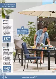 Gazetka promocyjna AldiSud - ALDI Garten - Gazetka - ważna od 30.04 do 30.04.2022 - strona 16 - produkty: aldi, asti, Garten, gartenmöbel, HP, latte, möbel, rückenlehne, stapelstuhl, stuhl, Ti, tisch, tischplatte