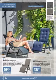 Gazetka promocyjna AldiSud - ALDI Garten - Gazetka - ważna od 30.04 do 30.04.2022 - strona 22 - produkty: aldi, ampelschirm, Bau, baumwolle, Garten, gartenmöbel, möbel, rel, relaxsessel, rückenlehne, sessel, Ti, wolle