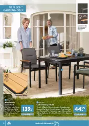 Gazetka promocyjna AldiSud - ALDI Garten - Gazetka - ważna od 30.04 do 30.04.2022 - strona 30 - produkty: aldi, armlehnen, braun, dell, elle, Garten, gartenmöbel, gartentisch, Holz, HP, kunststoffgeflecht, latte, möbel, Mode, Ria, stapelstuhl, stuhl, Ti, tisch, tischplatte, Tischplatten