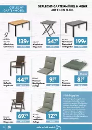 Gazetka promocyjna AldiSud - ALDI Garten - Gazetka - ważna od 30.04 do 30.04.2022 - strona 36 - produkty: aldi, Garten, gartenmöbel, gartentisch, Holz, HP, kissen, klappsessel, klapptisch, latte, mac, möbel, sessel, sitzkissen, stapelstuhl, stuhl, Ti, tisch, tischplatte, WICK