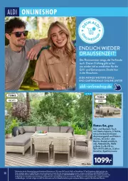 Gazetka promocyjna AldiSud - ALDI Garten - Gazetka - ważna od 30.04 do 30.04.2022 - strona 38 - produkty: aldi, alle artikel ohne dekoration, aluminiumgestell, angebot, angebote, asti, auer, Bank, Bau, decke, dekoration, dell, eis, erde, Garten, gin, grill, HP, latte, Mode, ndk, reis, rwe, Stühl, thermometer, Ti, tisch, tischplatte, uhr