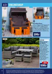 Gazetka promocyjna AldiSud - ALDI Garten - Gazetka - ważna od 30.04 do 30.04.2022 - strona 40 - produkty: aldi, alle artikel ohne dekoration, angebot, angebote, auer, Bank, Bau, Brei, dekoration, eis, erde, Garten, gartentisch, gefu, gin, gsw, hocker, kissen, klapptisch, korb, Liege, loungeset, nackenkissen, ndk, reis, rwe, schutzhülle, sitzbank, sitzkissen, strandkorb, Tasche, taschen, Ti, tisch, uhr