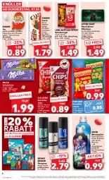 Gazetka promocyjna Kaufland - Prospekt - Gazetka - ważna od 13.03 do 13.03.2024 - strona 4 - produkty: after eight, angebot, beutel, bruno banani, chips, creme, deo, deospray, eis, kakao, kartoffel, kartoffelchips, Kinder, kitkat, Kugel, lion, milch, milka, milka schokolade, paprika, pom-bär, reis, riegel, ring, salz, schoko, schokolade, schokoriegel, snack, snacks, Ti, tiernahrung, waffeln, weichspüler, Weste, Zartbitterschokolade, ZTE