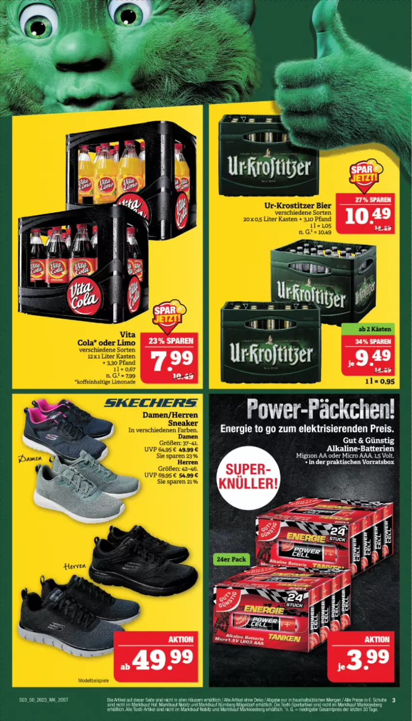 Aktueller Prospekt Marktkauf - Prospekt - von 10.12 bis 16.12.2023 - strona 3 - produkty: batterie, batterien, eis, reis, schuhe, Ti