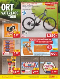 Gazetka promocyjna Netto Marken-Discount - Filial-Angebote - Gazetka - ważna od 20.05 do 20.05.2023 - strona 13 - produkty: Alpenhain, angebot, bestpreis, bifi, buch, camembert, camembert creme, creme, E-Bike, eis, Geschenkbox, gutschein, gutscheine, kabanos, Kette, LG, obazda, reis, ring, salami, Schal, shimano, snack, tasse, Ti, wurst, ZTE