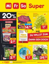 Gazetka promocyjna Netto Marken-Discount - Filial-Angebote - Gazetka - ważna od 20.05 do 20.05.2023 - strona 32 - produkty: beef, bestpreis, eis, filet, filets, fisch, fleisch, haribo, jungbullen, ndk, pistazien, reis, roastbeef, Schal, Schale, thunfisch, Ti, trauben, wurst, wurst in selbstbedienung