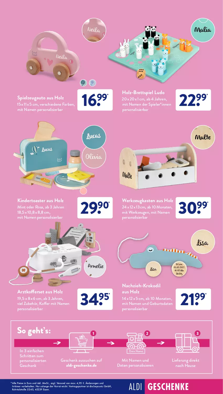 Aktueller Prospekt AldiSud - NÄCHSTE WOCHE - von 21.11 bis 26.11.2022 - strona 25 - produkty: aldi, auto, eis, Holz, Kinder, koffer, mint, Persona, reis, Spiele, spielzeug, toast, toaster, uhr, werkzeug, werkzeuge, Yo