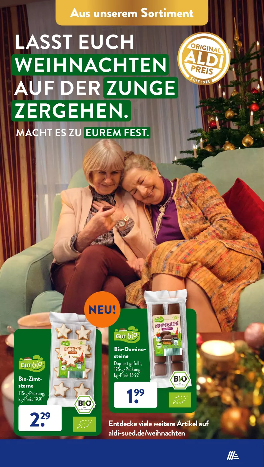 Aktueller Prospekt AldiSud - NÄCHSTE WOCHE - von 21.11 bis 26.11.2022 - strona 43 - produkty: aldi, bio, decke, Dominosteine, eis, mac, reis, Ti, weihnachten