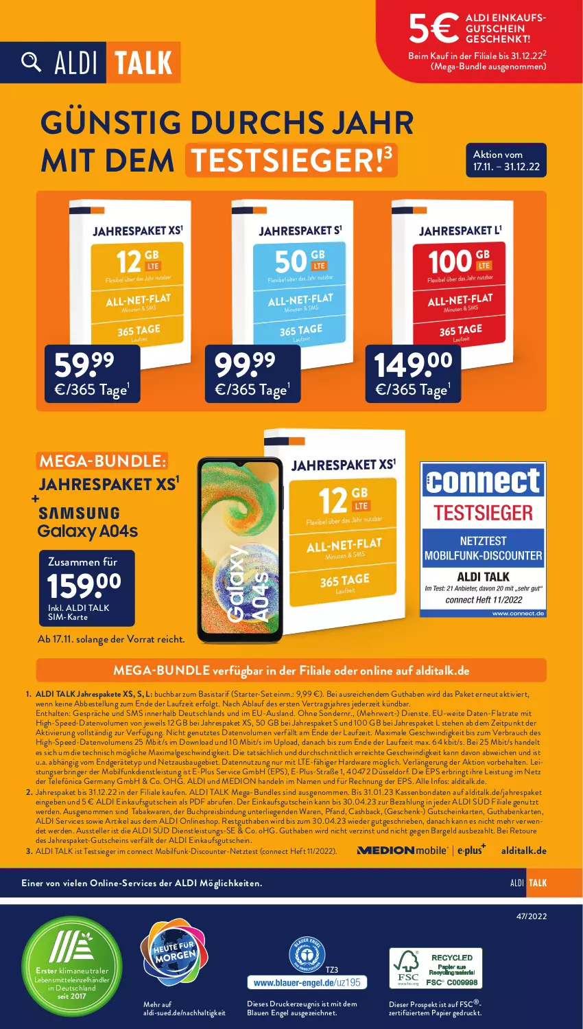 Aktueller Prospekt AldiSud - NÄCHSTE WOCHE - von 21.11 bis 26.11.2022 - strona 53 - produkty: aldi, aldi talk, Bau, Brufen, buch, discount, drucker, eis, elle, Engel, erde, Germ, guthabenkarte, gutschein, hardware, HP, kerze, lebensmittel, LG, Liege, medion, papier, Rauch, reis, ring, rwe, sim, spee, teller, Ti, usb, ZTE