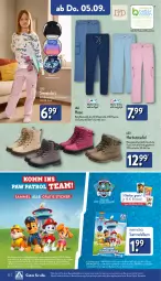 Gazetka promocyjna Aldi Nord - Von Montag - Gazetka - ważna od 07.09 do 07.09.2024 - strona 22 - produkty: aldi, Bau, baumwolle, bett, buch, decksohle, dell, deo, eis, gutschein, hose, HP, Liege, Mode, obermaterial synthetik, Paw Patrol, reine baumwolle, reis, Ria, rwe, shirt, Sweatshirt, telefon, Ti, Tüte, wolle