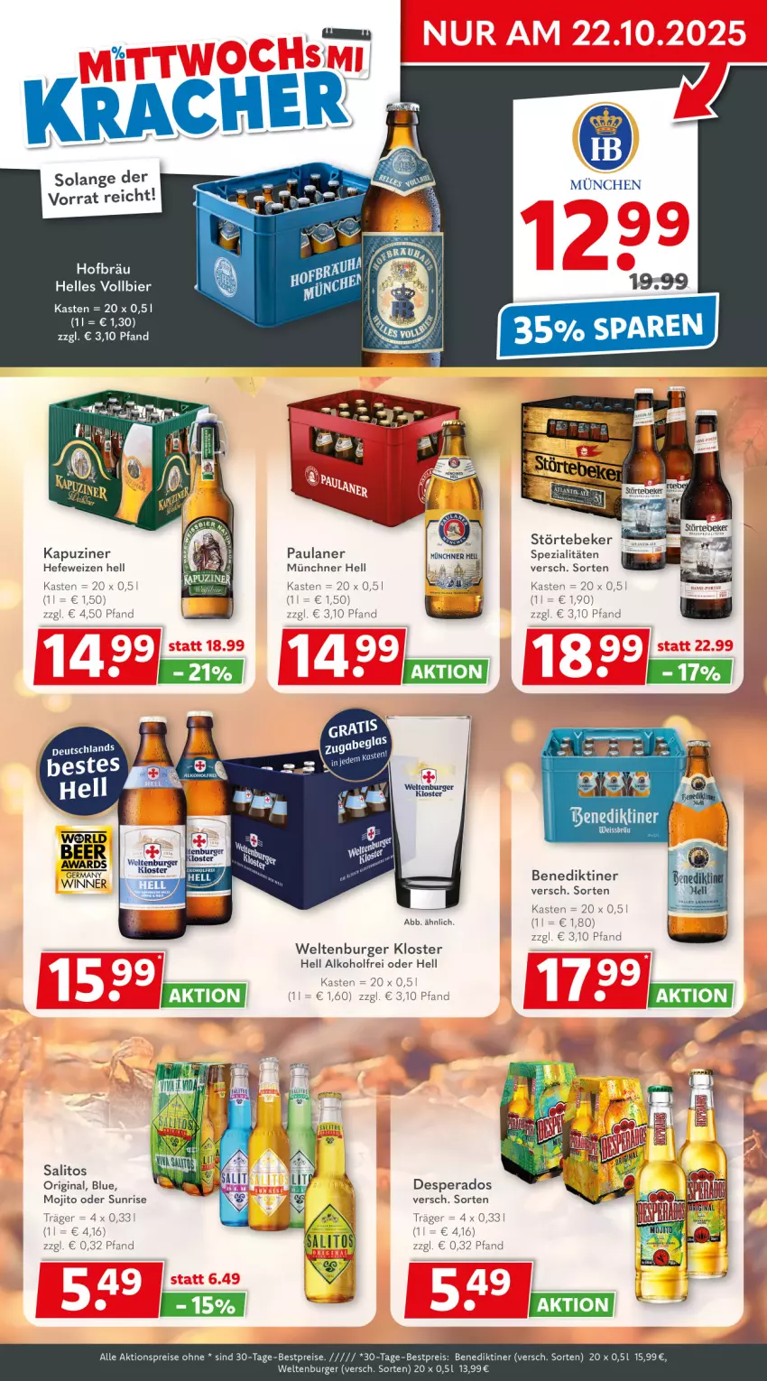 Aktueller Prospekt Getraenkeland - von 12.10 bis 24.10.2025 - strona 3 - produkty: aktionspreis, alkohol, Benediktiner, bestpreis, bestpreise, bier, burger, desperados, eis, elle, gin, Hefe, hefeweizen, mojito, Paula, paulaner, reis, Spezi, störtebeker, Ti