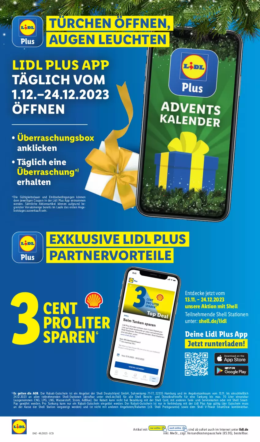 Aktueller Prospekt Lidl - Aktionsprospekt - von 04.12 bis 09.12.2023 - strona 28 - produkty: adblue, angebot, angebote, auer, coupon, decke, Diesel, eis, erde, gutschein, kraft, Leuchte, leuchten, ndk, reis, Schal, Schale, Ti, uhr, wasser, ZTE