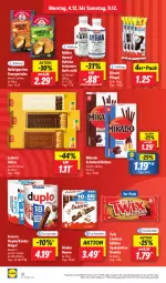 Gazetka promocyjna Lidl - Aktionsprospekt - Gazetka - ważna od 09.12 do 09.12.2023 - strona 24 - produkty: aktionspreis, angebot, Ayran, coupon, duplo, eis, elle, ferrero, gewürz, Kefir, keks, kekse, Kinder, kinder bueno, kinder pingui, kinder riegel, leibniz, mikado, Müller, pingui, preisvorteil, reis, riegel, rotkäppchen, schoko, Schokostäbchen, teller, Ti, twix, ZTE