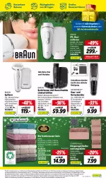 Gazetka promocyjna Lidl - Aktionsprospekt - Gazetka - ważna od 09.12 do 09.12.2023 - strona 43 - produkty: Adventskalender, akku, angebot, angebote, auer, Bad, badetuch, bartschneider, Bau, baumwolle, bio, bio-baumwolle, braun, dell, duschtuch, eis, epilierer, erde, haarschneider, handtuch, Hängeregal, korb, Mode, Multigroom, regal, Reinigung, reis, silvercrest, Ti, tuc, wolle