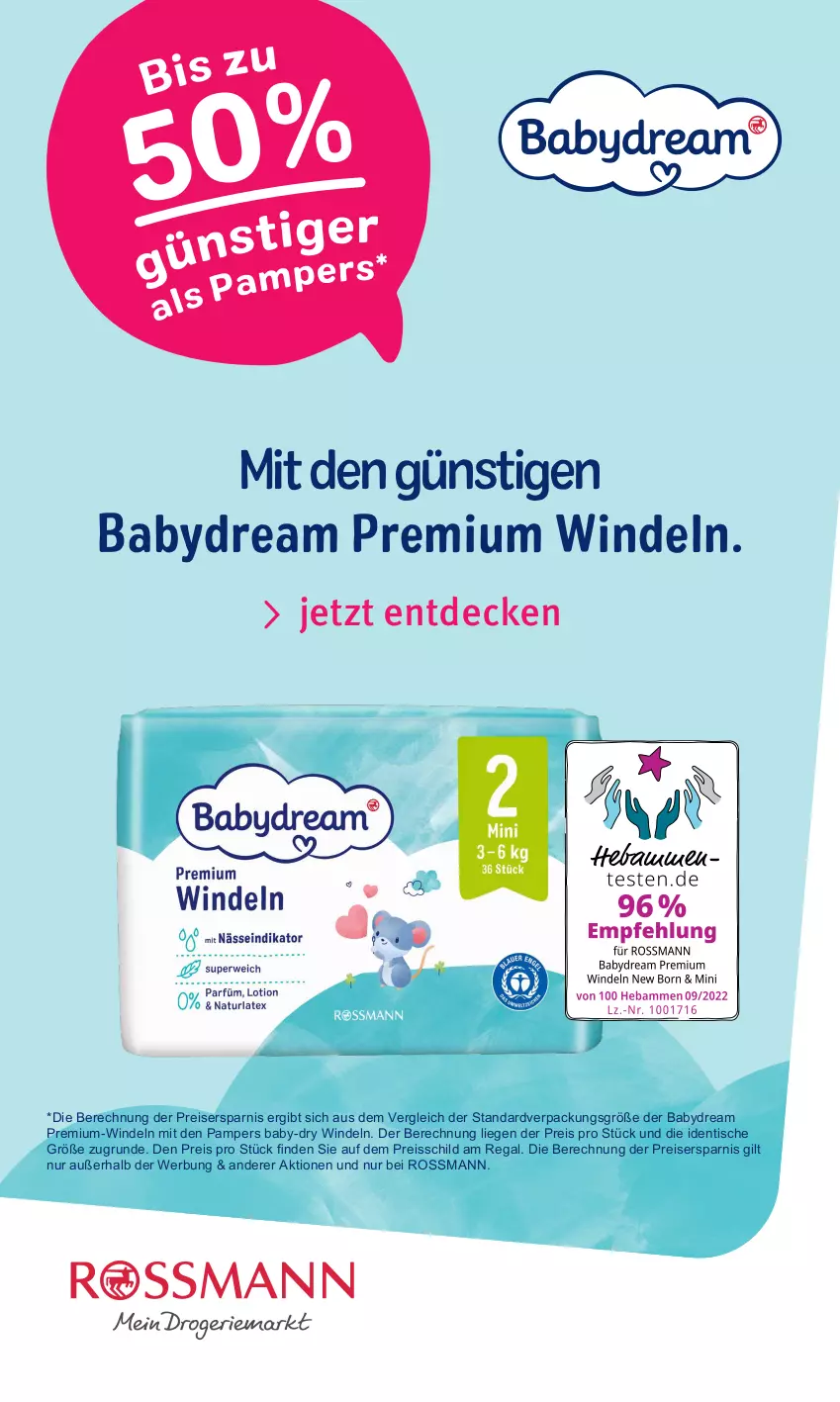 Aktueller Prospekt Rossmann - Prospekte - von 22.04 bis 05.05.2023 - strona 9 - produkty: baby-dry, babydream, decke, eis, Liege, pampers, regal, reis, reiss, Ti, tisch, windeln