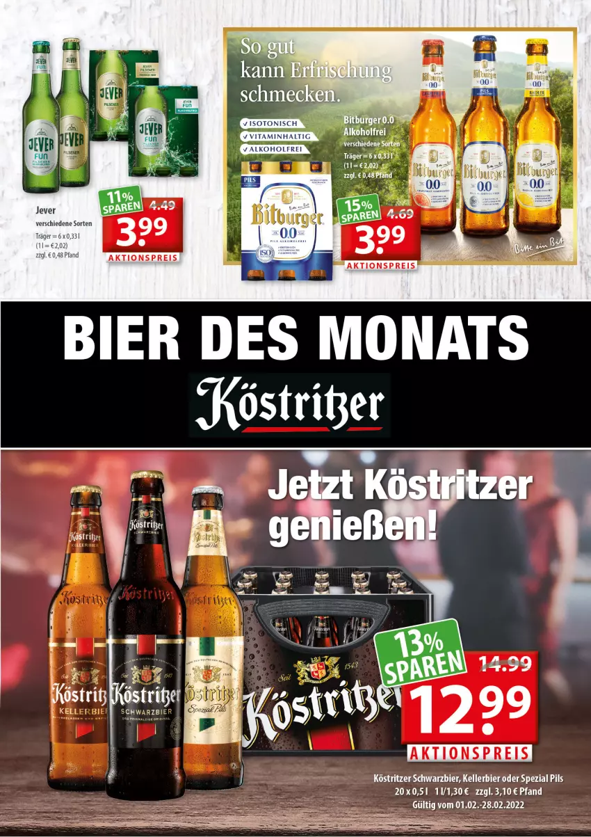 Aktueller Prospekt Getraenkeland - von 07.02 bis 19.02.2022 - strona 5 - produkty: aktionspreis, alkohol, bier, eis, elle, jever, kellerbier, pils, reis, Spezi, tee, Ti