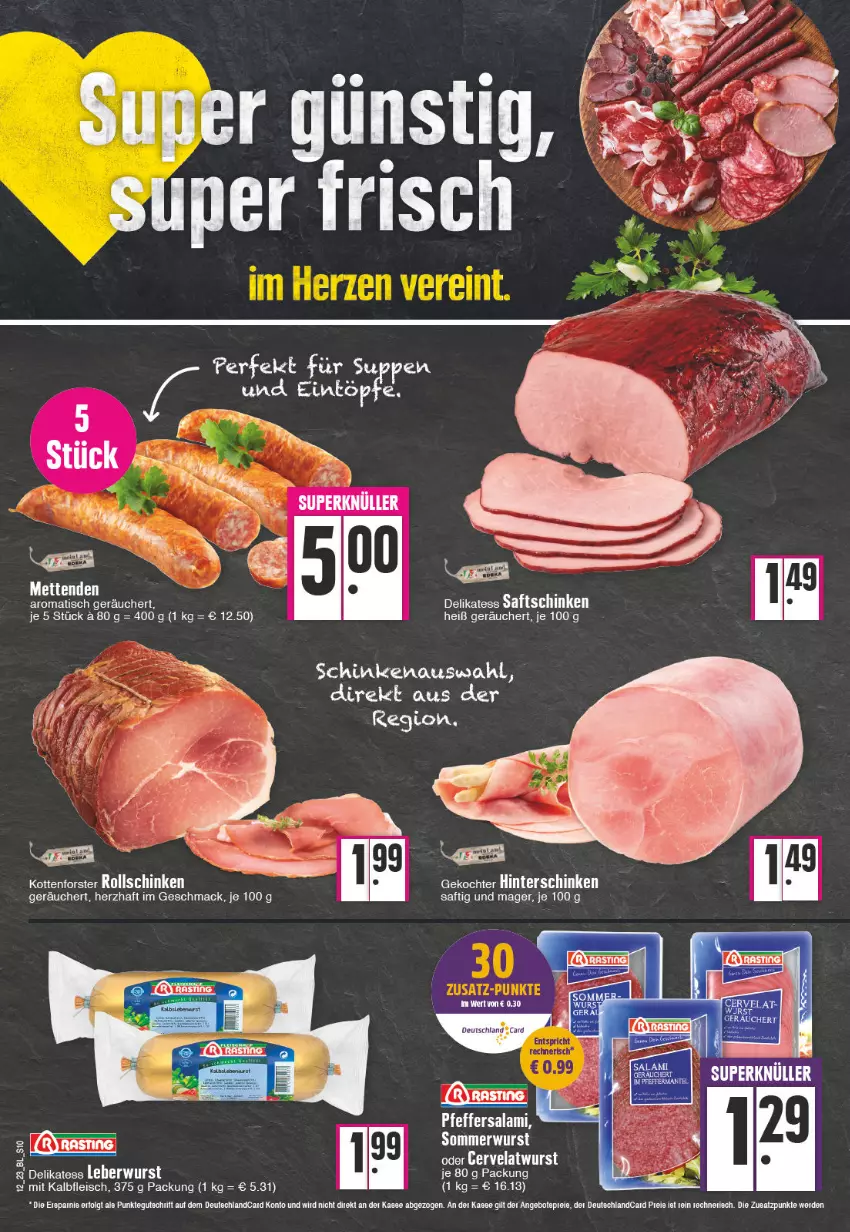 Aktueller Prospekt Edeka - Angebote der Woche - von 20.03 bis 25.03.2023 - strona 10 - produkty: butter, eintöpfe, eis, fleisch, Kalbfleisch, mac, mit kalbfleisch, saft, schinken, tee, Ti, tisch, wurst, Zelt