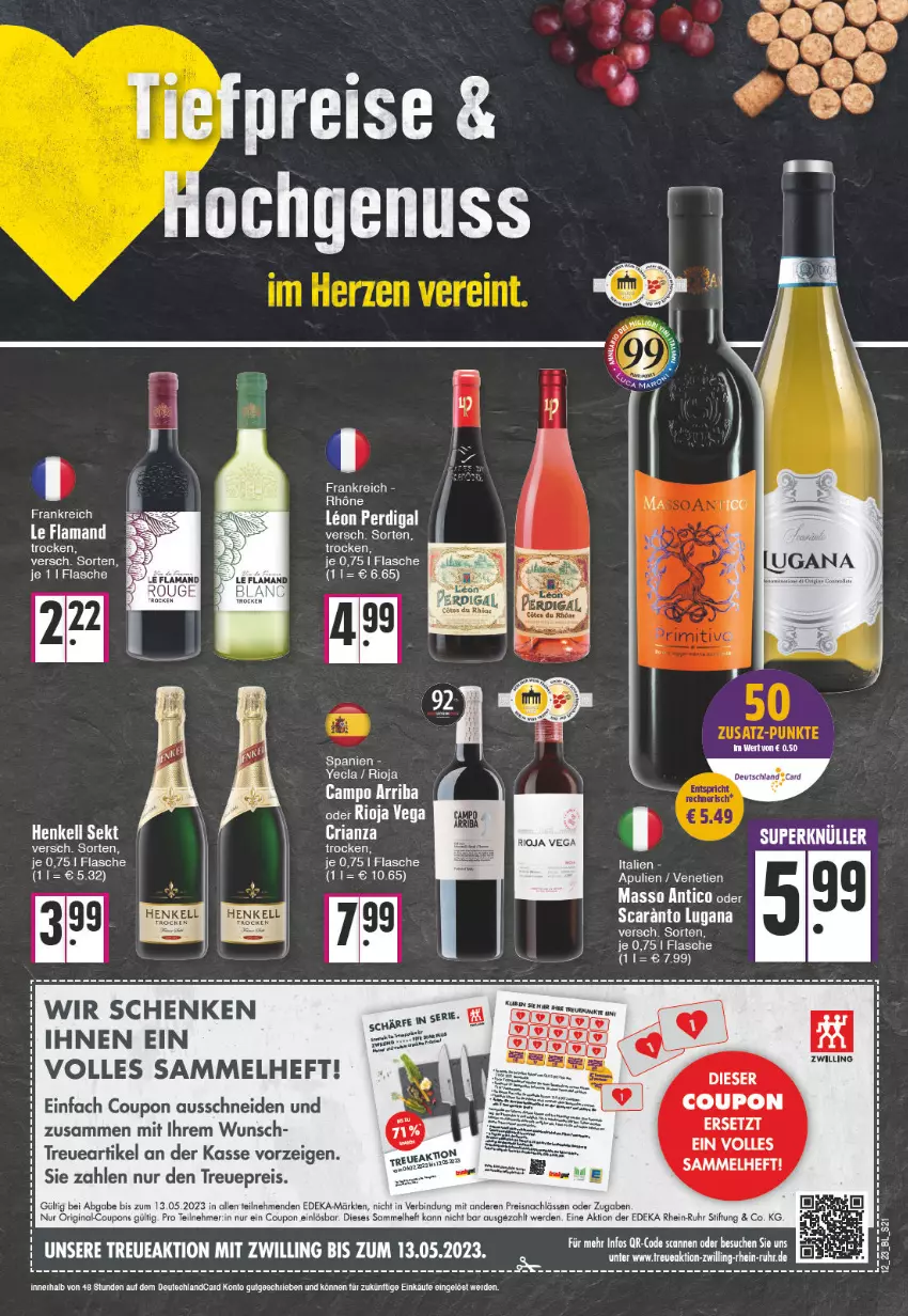 Aktueller Prospekt Edeka - Angebote der Woche - von 20.03 bis 25.03.2023 - strona 21 - produkty: coupon, coupons, deka, eis, ente, erde, flasche, gin, henkel, henkell, henkell sekt, nuss, reis, Ria, rioja, sekt, tee, Ti, uhr