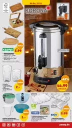 Gazetka promocyjna Penny - Prospekte - Gazetka - ważna od 21.10 do 21.10.2023 - strona 19 - produkty: Brettchen, drink, eis, Gläser, Holz, kühlschrank, latte, Schrank, tee, Ti, tisch, whiskey
