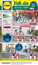 Gazetka promocyjna Lidl - Wochen-Highlights im Onlineshop - Gazetka - ważna od 13.08 do 13.08.2023 - strona 1 - produkty: akku, angebot, angebote, crivit, dell, E-Bike, eis, elle, eufab, Fahrrad, fahrradhelm, Kette, Mode, Mountainbike, ndk, reis, rel, rwe, Schal, Schale, telefon, Ti, uhr