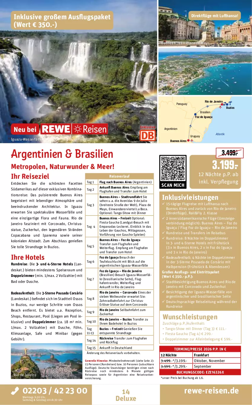 Aktueller Prospekt Rewe Reisen - Reiseprospekt - von 24.04 bis 29.05.2026 - strona 14 - produkty: Bad, Brei, buch, decke, deutschsprachige reiseleitung, dusche, eis, elle, inklusivleistungen, landgut, Liege, Metro, natur, pool, reis, reiseverlauf, rel, rezept, Spiele, Ti, uhr, wasser, Yo, zucker