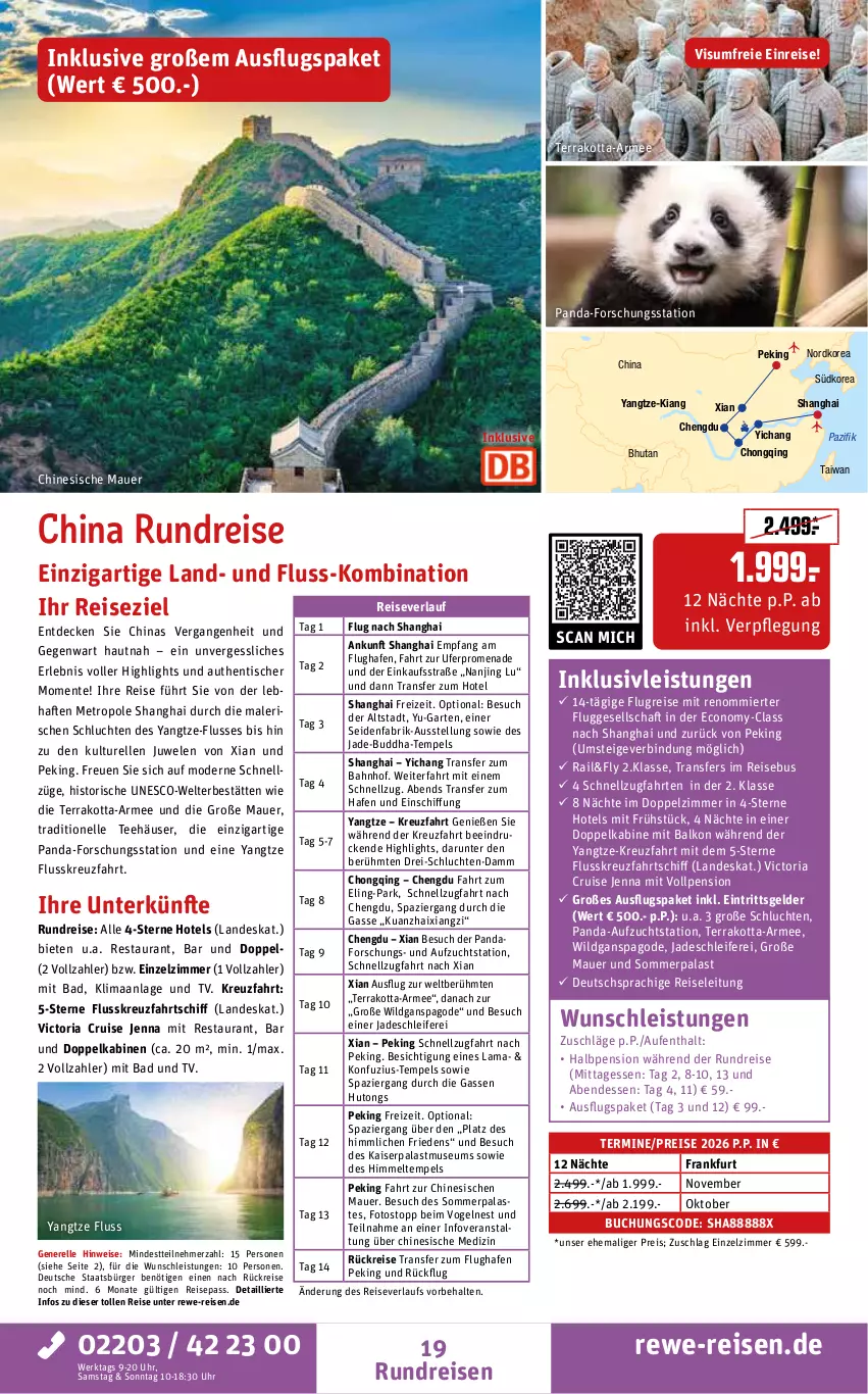 Aktueller Prospekt Rewe Reisen - Reiseprospekt - von 24.04 bis 29.05.2026 - strona 19 - produkty: auer, Bad, buch, Buddha, decke, deutschsprachige reiseleitung, eis, elle, ente, Garten, inklusivleistungen, Kaiser, Metro, Mode, Pago, reis, reiseverlauf, rel, Ria, tee, Ti, tisch, uhr, Wild