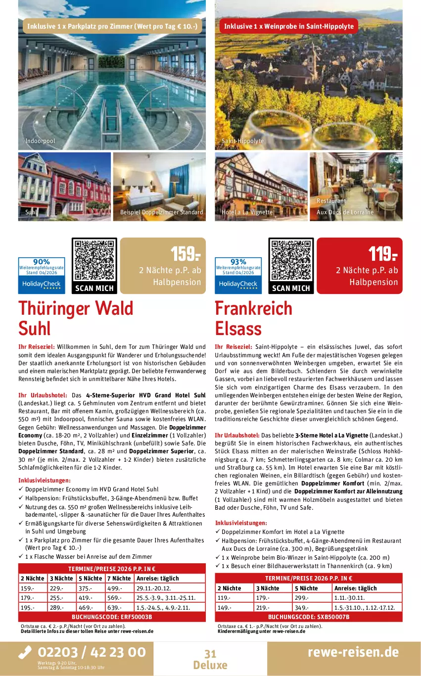 Aktueller Prospekt Rewe Reisen - Reiseprospekt - von 24.04 bis 29.05.2026 - strona 31 - produkty: auer, axe, Bad, Bademantel, bio, buch, dusche, eis, flasche, Garten, getränk, gewürz, hipp, Holz, inklusivleistungen, Kamin, Kinder, kühlschrank, Liege, Mantel, Mett, möbel, pool, reis, ring, rum, rwe, Schmetterling, Schrank, slip, Slipper, Spezi, Ti, tisch, tücher, uhr, wasser, weck, wein, weine, wellnessbereich