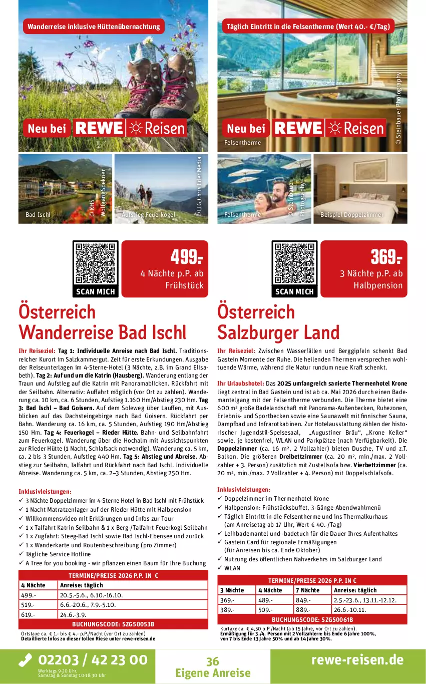 Aktueller Prospekt Rewe Reisen - Reiseprospekt - von 24.04 bis 29.05.2026 - strona 36 - produkty: auer, axe, Bad, Bademantel, badetuch, badetuch für, Bau, Bauer, bett, Brei, buch, burger, deo, dusche, eis, Elan, elle, ente, individuelle abreise, inklusivleistungen, kraft, krone, kurtaxe, LG, mab, Mantel, matratze, matratzen, natur, pflanze, pflanzen, rama, reis, sac, salz, schlafsack, schlafsofa, Sofa, Sport, tee, Ti, tuc, uhr, usb, wasser, Yo