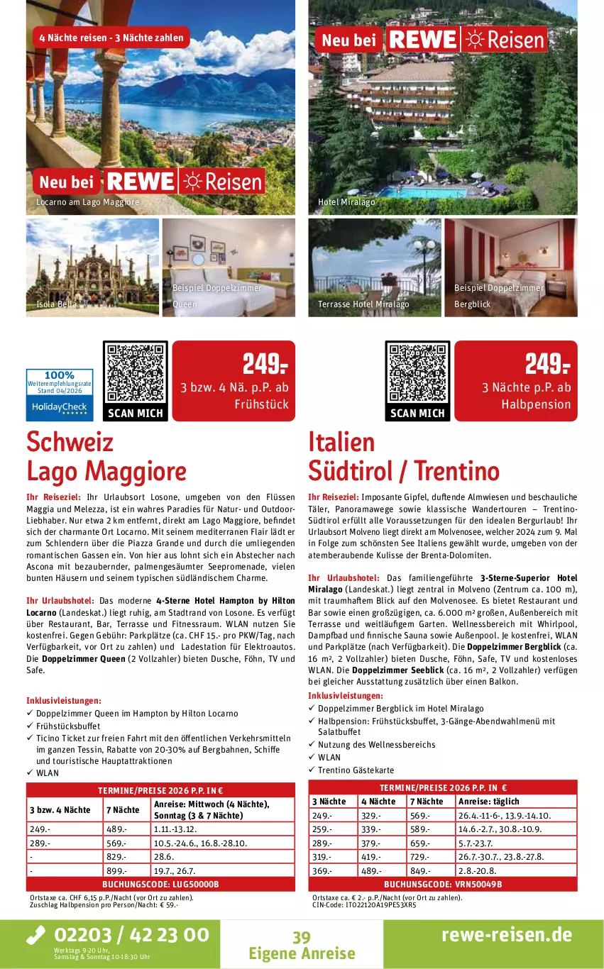 Aktueller Prospekt Rewe Reisen - Reiseprospekt - von 24.04 bis 29.05.2026 - strona 39 - produkty: auto, axe, Bad, buch, cin, dusche, eis, Elektro, Garten, harman, inklusivleistungen, LG, Liege, maggi, Mode, natur, pool, rama, reis, rum, salat, SANTE, Ti, tisch, uhr, wellnessbereich, Whirlpool