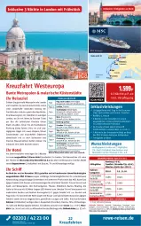 Gazetka promocyjna Rewe Reisen - Reiseprospekt - Gazetka - ważna od 29.05 do 29.05.2026 - strona 22 - produkty: angebot, asti, balkonkabine, Bau, bett, Brei, brita, buch, dusche, eis, Elektro, elle, ente, erde, fanta, fenster, früchte, früchten, Garten, gin, inklusivleistungen, kreuzfahrten, LG, meeresfrüchte, Metro, Mode, pool, reis, reiseverlauf, rel, Ria, ring, salz, Spezi, Thea, Ti, tisch, uhr, wasser, Weste, Yo
