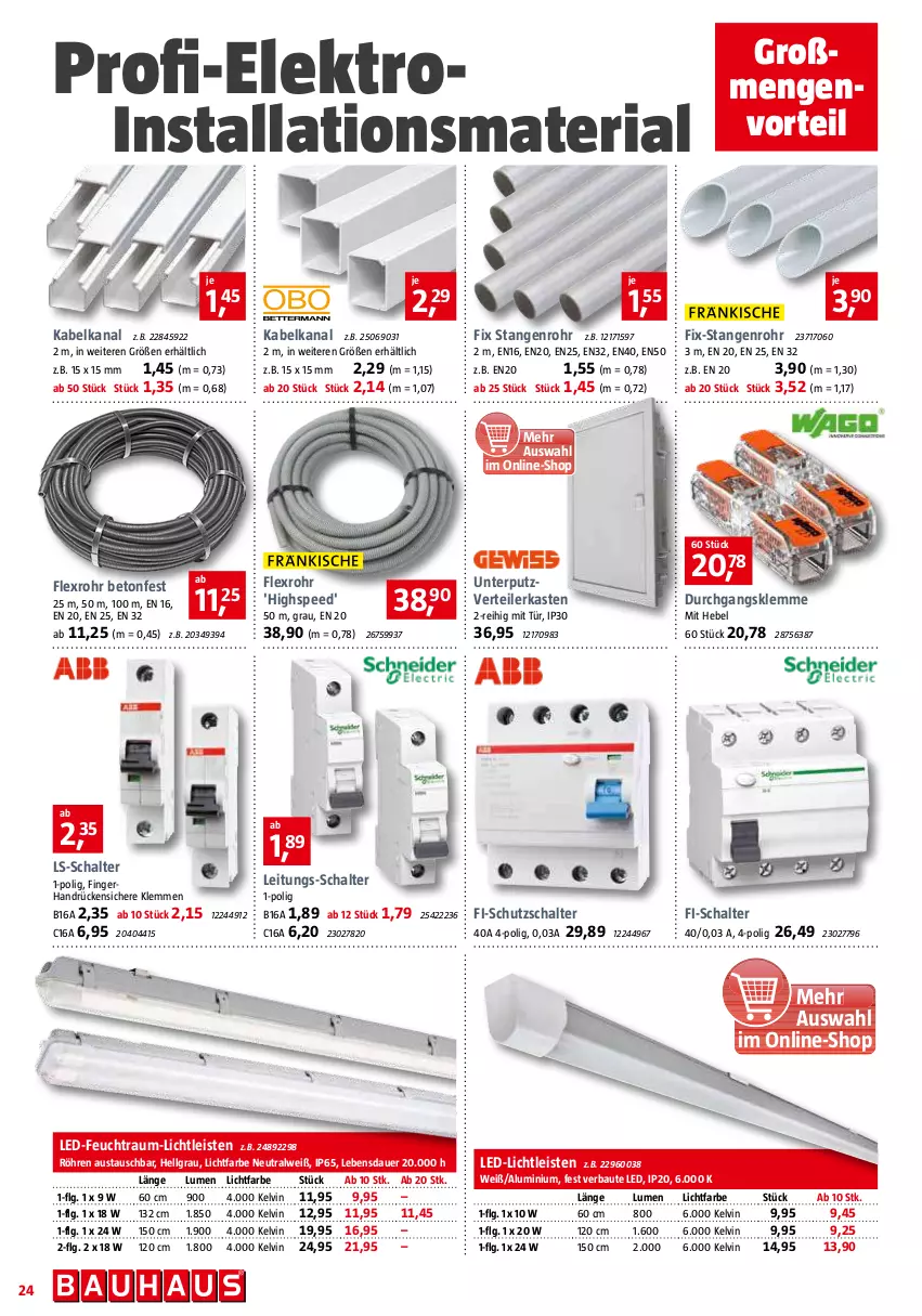 Aktueller Prospekt Bauhaus - Prospekte - von 28.10 bis 02.12.2023 - strona 24 - produkty: auer, aust, Bau, eis, Elektro, led-licht, LG, Ria, Schal, spee, Ti