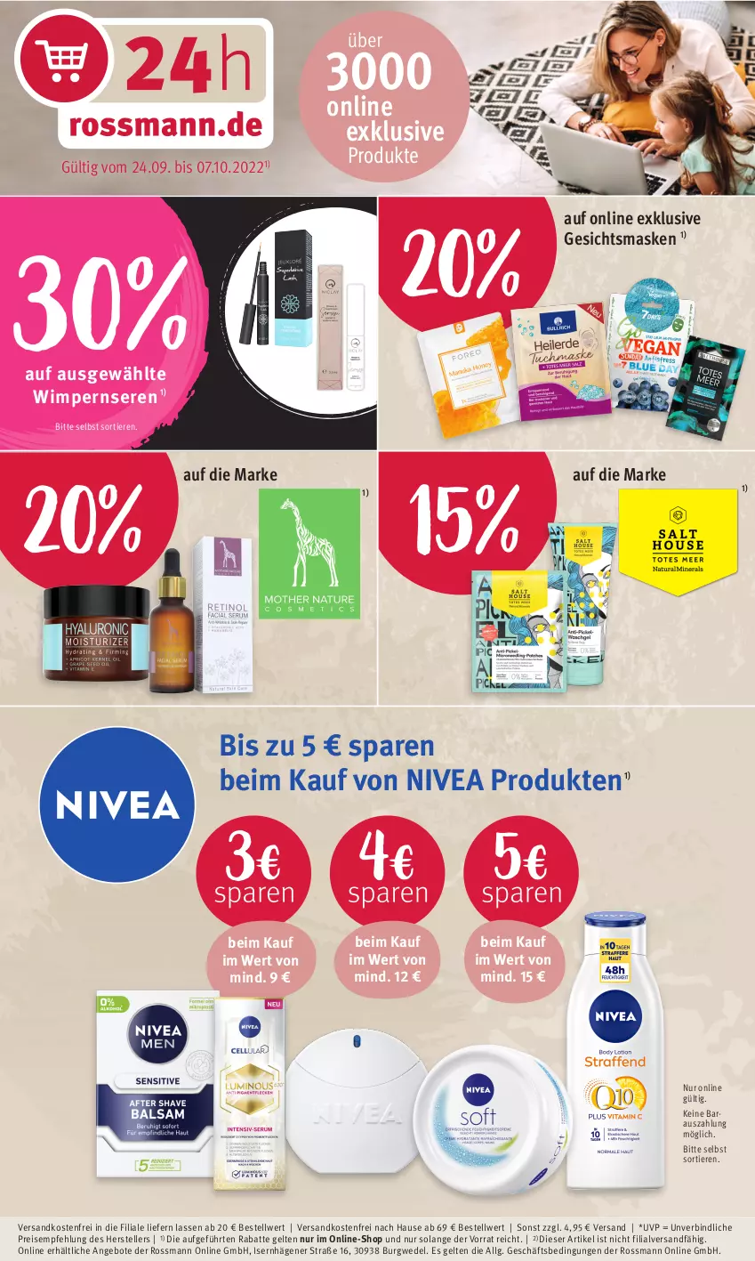 Aktueller Prospekt Rossmann - Prospekte - von 04.10 bis 07.10.2022 - strona 15 - produkty: angebot, angebote, eis, elle, Gesichtsmaske, LG, Maske, ndk, nivea, reis, teller, Ti, Tiere, versandkostenfrei, wedel