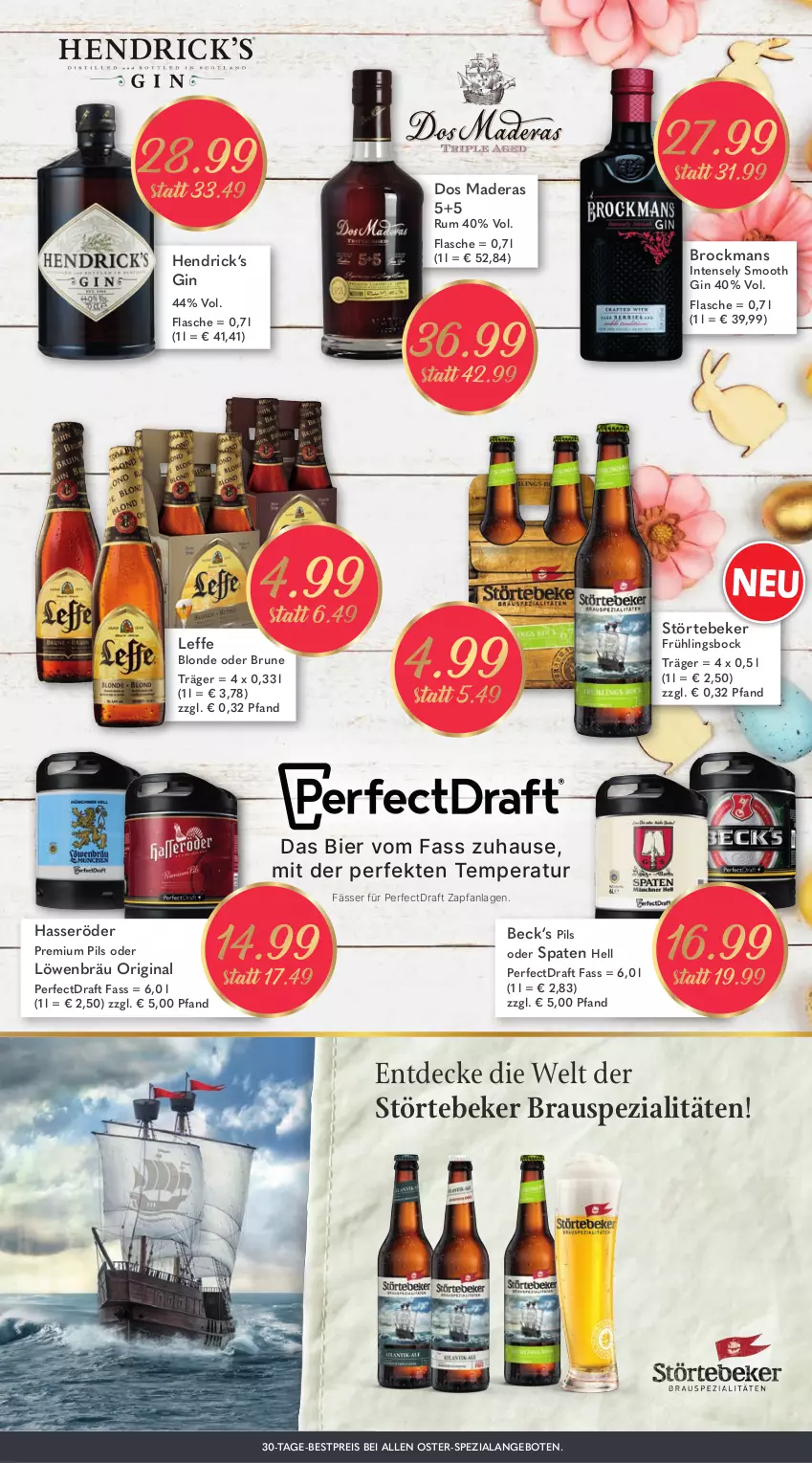 Aktueller Prospekt Getraenkeland - von 18.03 bis 30.03.2024 - strona 5 - produkty: angebot, angebote, bestpreis, bier, Brock, decke, eis, flasche, gin, hasseröder, pils, premium pils, reis, rum, Spaten, Spezi, störtebeker