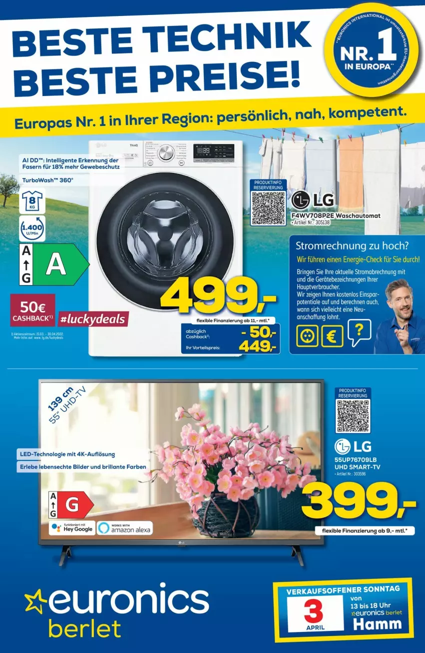 Aktueller Prospekt Euronics - Prospekte - von 06.04 bis 13.04.2022 - strona 1 - produkty: eis, ente, Intel, pril, reis, tee, Ti, uhd, uhr