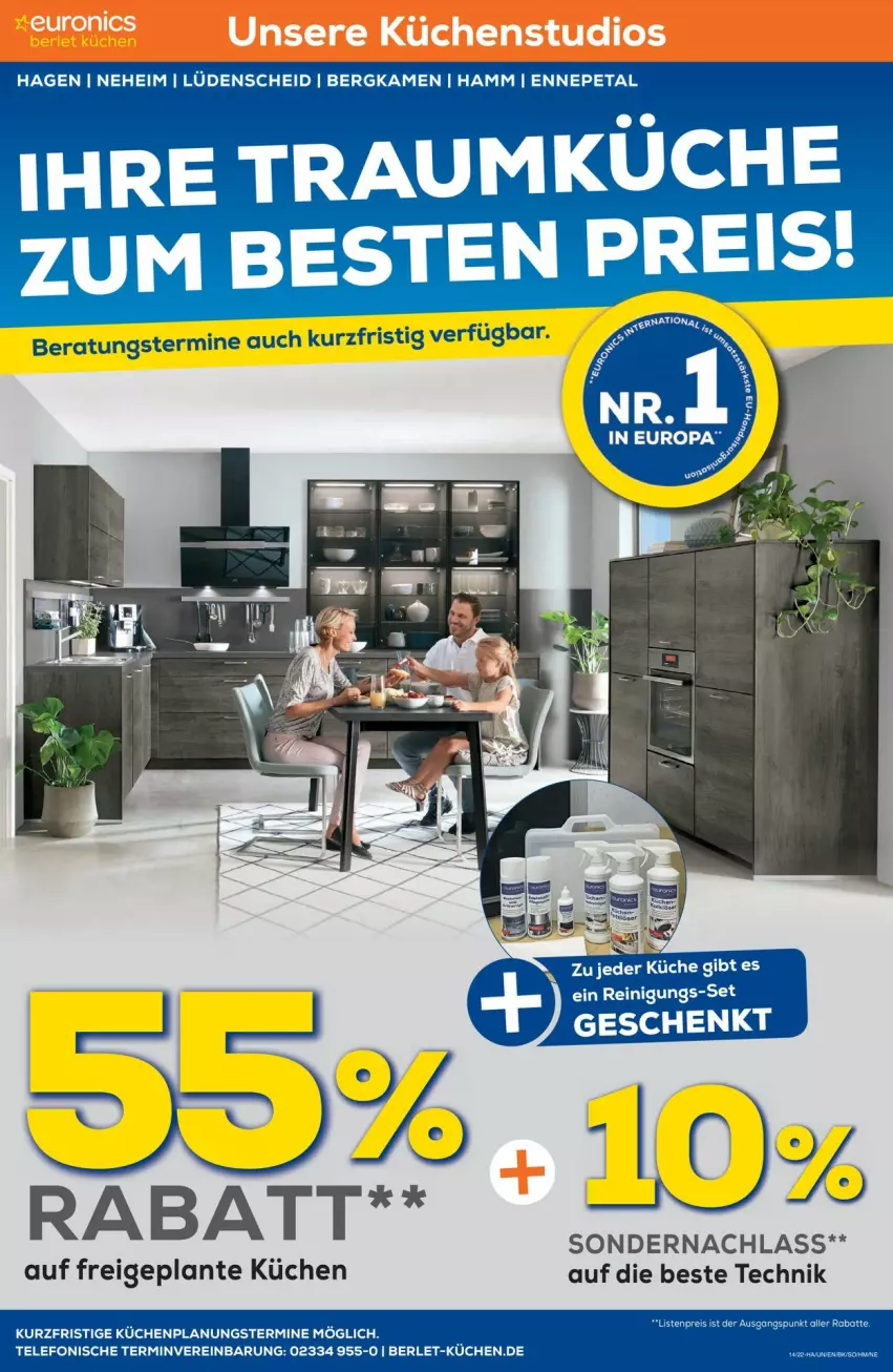 Aktueller Prospekt Euronics - Prospekte - von 06.04 bis 13.04.2022 - strona 6 - produkty: küche, Küchen