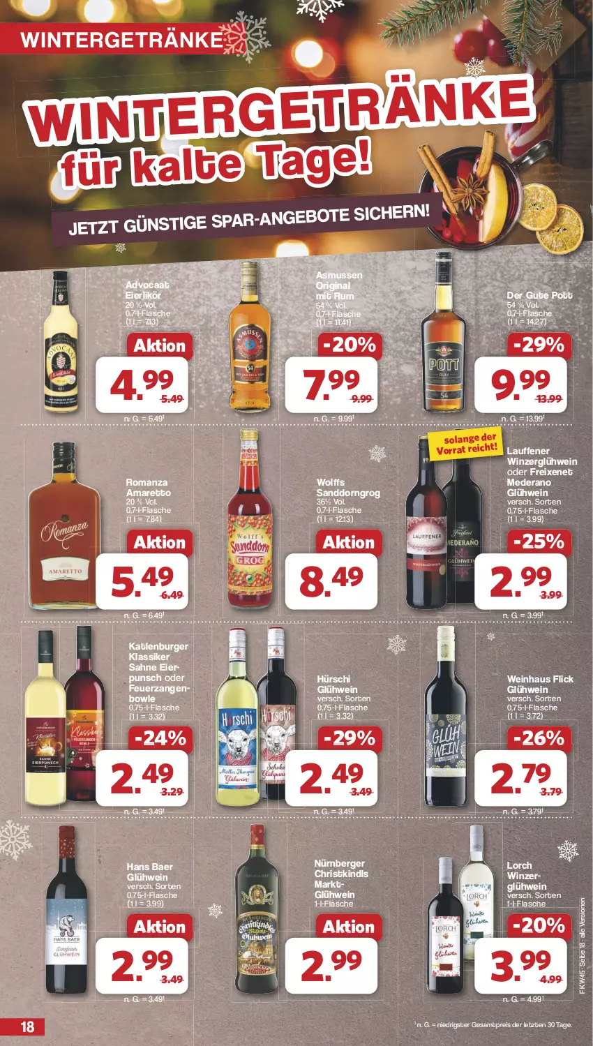 Aktueller Prospekt Famila - Prospekte - von 04.11 bis 09.11.2024 - strona 18 - produkty: Amaretto, angebot, angebote, Berger, bowle, burger, eier, eierlikör, eis, flasche, freixenet, getränk, getränke, gin, Glühwein, katlenburger, likör, nürnberger, reis, rum, sahne, sanddorn, Ti, wein, Zangen, ZTE