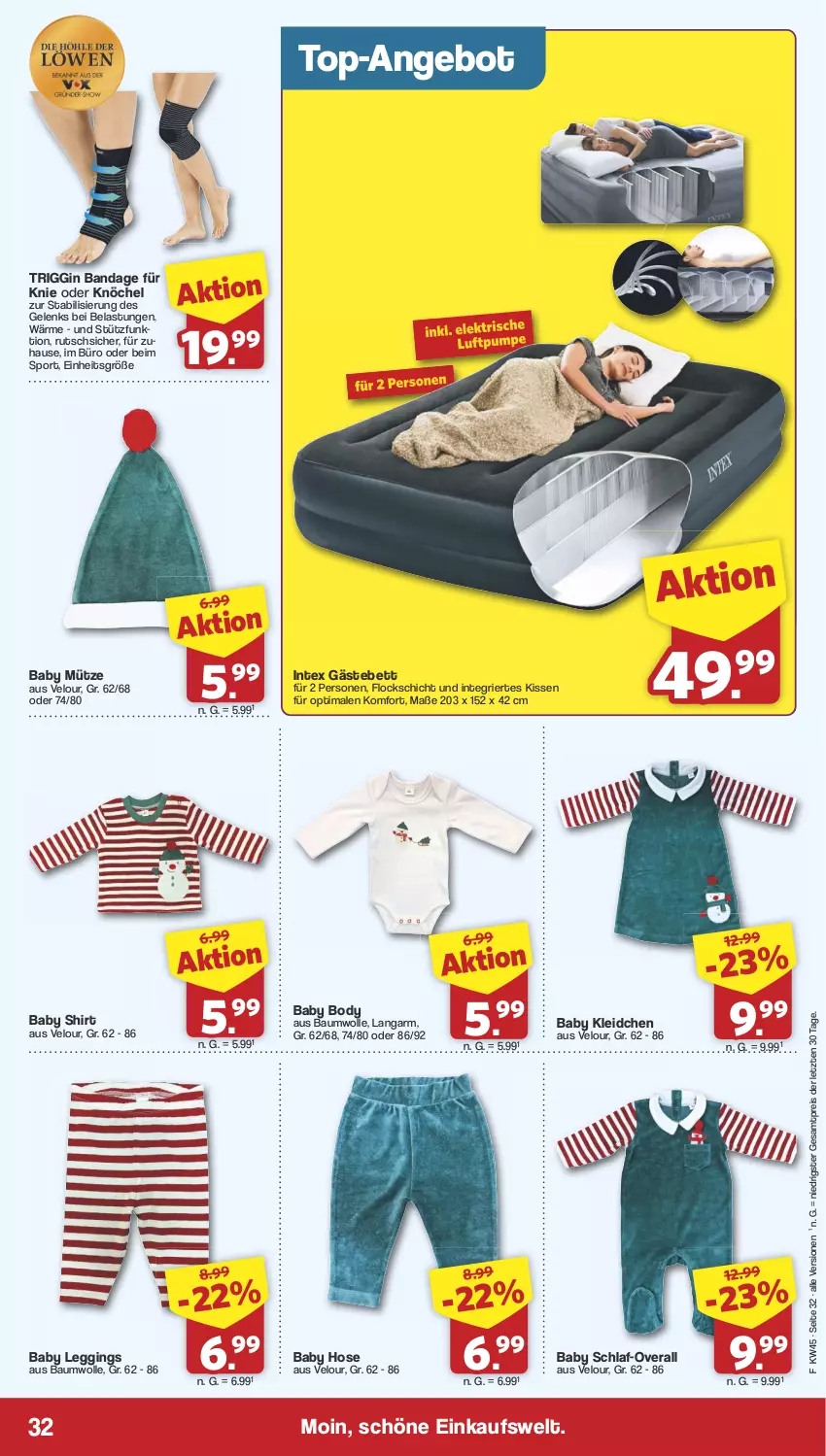 Aktueller Prospekt Famila - Prospekte - von 04.11 bis 09.11.2024 - strona 32 - produkty: angebot, Bau, baumwolle, bett, body, eis, Gästebett, gin, hose, HP, kissen, kleid, leggings, Mütze, Overall, reis, shirt, Sport, Ti, top-angebot, wolle, ZTE