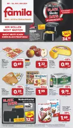 Gazetka promocyjna Famila - Prospekte - Gazetka - ważna od 09.11 do 09.11.2024 - strona 1 - produkty: angebot, angebote, Becher, braten, duplo, eis, elle, friday, fritteuse, grill, gyros, Heißluftfritteuse, Heu, holländischer schnittkäse, joghur, joghurt, joghurt mit der ecke, Käse, Kinder, kinder riegel, kracher, küche, Küchen, lack, mac, Müller, pfanne, pizza, reis, riegel, schnittkäse, schwein, shorts, tafeläpfel, teller, Ti, Tiere, wagner, wein, Wella, wolle, ZTE