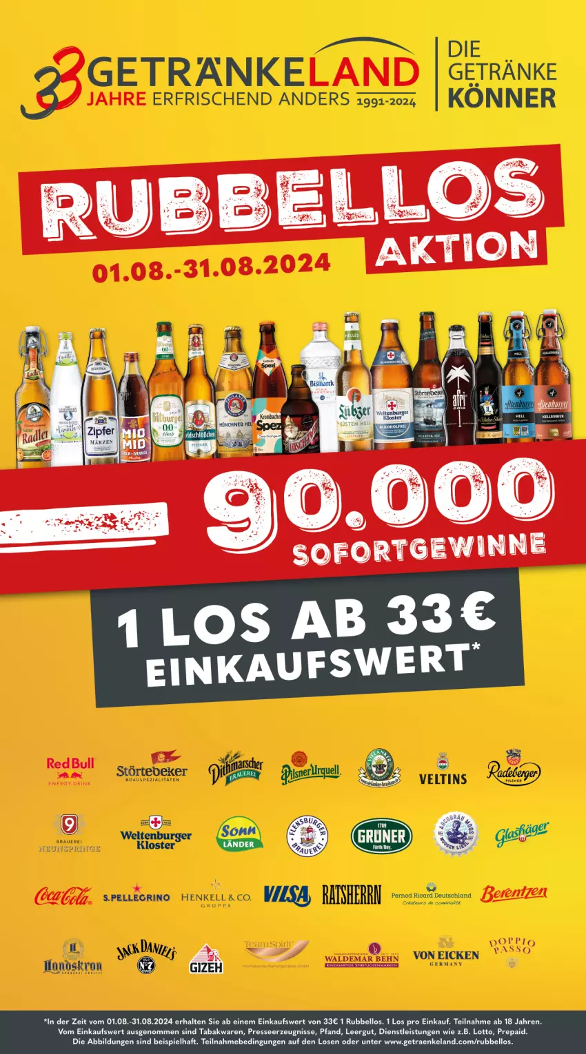 Aktueller Prospekt Getraenkeland - von 19.08 bis 31.08.2024 - strona 6 - produkty: burger, elle, Germ, getränk, getränke, henkel, henkell, Ti, veltins