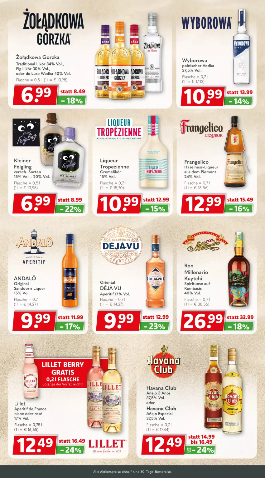 Aktueller Prospekt Getraenkeland - von 19.08 bis 31.08.2024 - strona 9 - produkty: aktionspreis, aperitif, bestpreis, bestpreise, creme, eis, flasche, frangelico, gin, haselnuss, Havana Club, leine, LG, likör, lillet, limo, liqueur, Maus, nuss, reis, rum, sanddorn, Ti, vanille, vodka, wodka