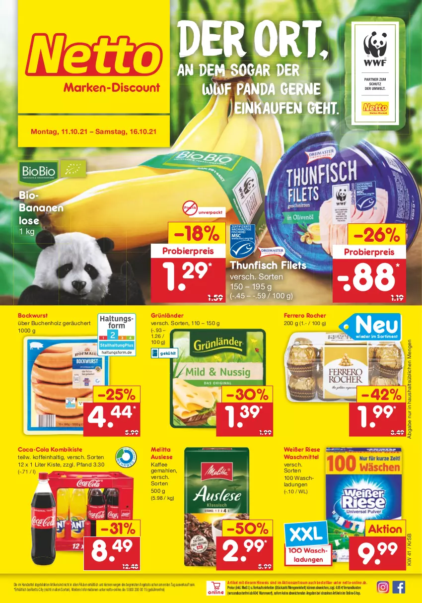 Aktueller Prospekt Netto Marken-Discount - Filial Angebote - von 11.10 bis 16.10.2021 - strona 1