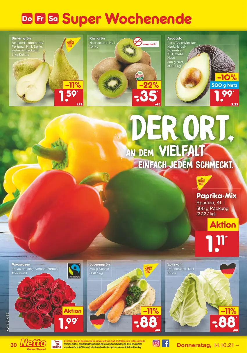 Aktueller Prospekt Netto Marken-Discount - Filial Angebote - von 11.10 bis 16.10.2021 - strona 30