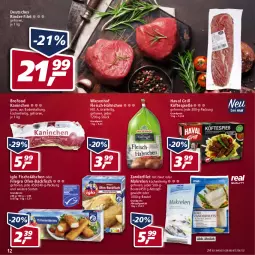 Gazetka promocyjna Real - Real Handzettel - Gazetka - ważna od 05.03 do 05.03.2022 - strona 12 - produkty: backfisch, beutel, Bref, eis, filegro, filet, fisch, fischstäbchen, fleisch, grill, iglo, küche, Küchen, Makrele, Ofen, ofen-backfisch, reis, rel, rind, rinder, Ti, wiesenhof, Zander