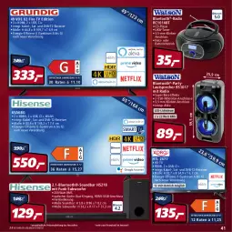 Gazetka promocyjna Real - Real Handzettel - Gazetka - ważna od 05.03 do 05.03.2022 - strona 41 - produkty: akku, batterie, dvb, DVB-T, eis, elle, ente, fernbedienung, HDMI, lautsprecher, led-licht, Radio, Receiver, reis, rum, soundbar, Spektrum, Subwoofer, teller, Ti, tisch, tuner, usb