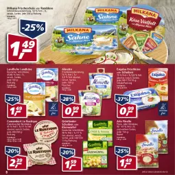 Gazetka promocyjna Real - Real Handzettel - Gazetka - ważna od 05.03 do 05.03.2022 - strona 8 - produkty: almette, arla, beutel, camembert, deutscher schnittkäse, eis, exquisa, exquisa frischkäse, finello, französischer weichkäse, frischkäse, frischkäsezubereitung, grünländer, Käse, landkäse, landliebe, Le Rustique, Mett, milka, milkana, ndk, Ofen, Ofenkäse, pizza, reis, Schal, Schale, Schmelzkäse, schmelzkäsezubereitung, schnittkäse, Ti, weichkäse, würfel