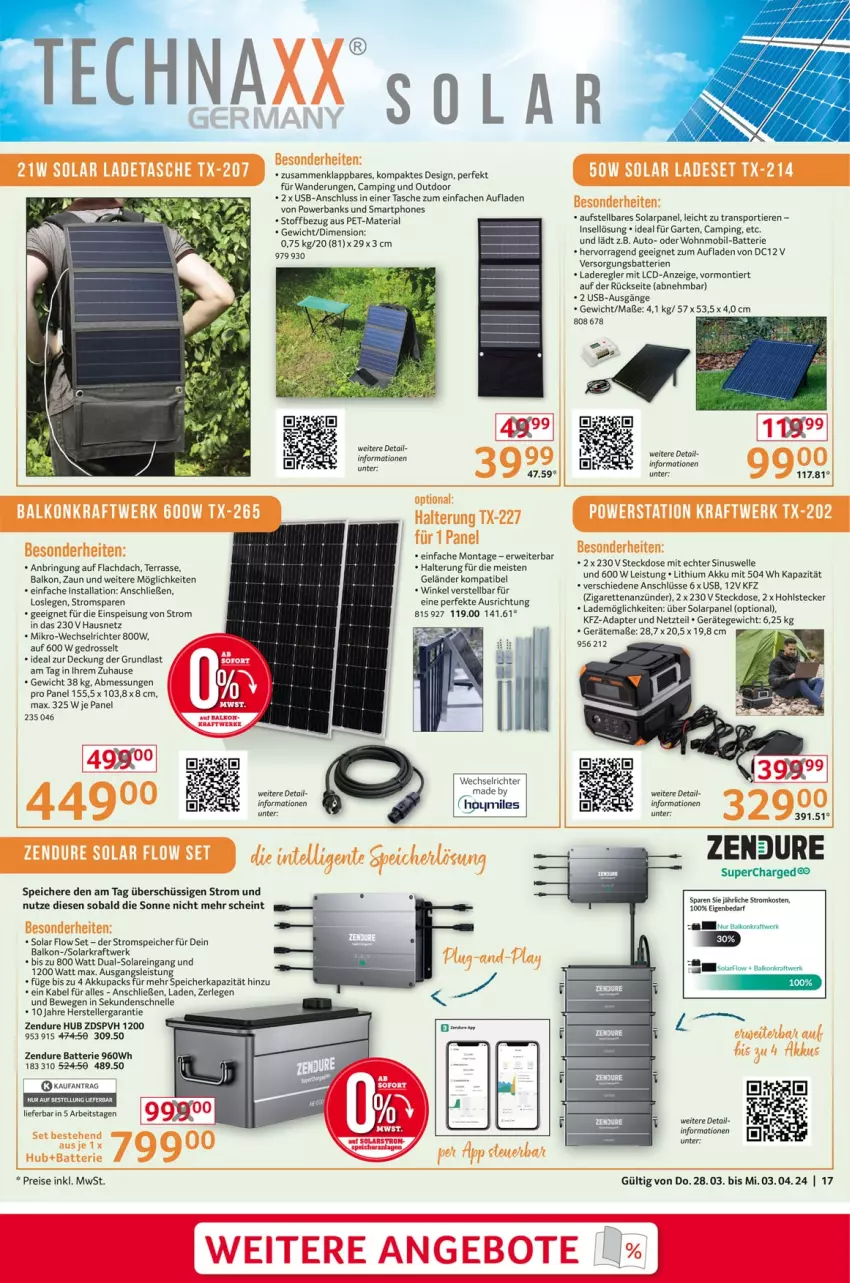 Aktueller Prospekt Selgros - Non Food - von 28.03 bis 03.04.2024 - strona 17 - produkty: adapter, akku, anzünder, auto, Bank, batterie, batterien, eis, elle, Garten, kraft, powerbank, reis, Ria, ring, rwe, smartphone, smartphones, Sport, steckdose, Tasche, teller, Ti, Tiere, usb, ZTE